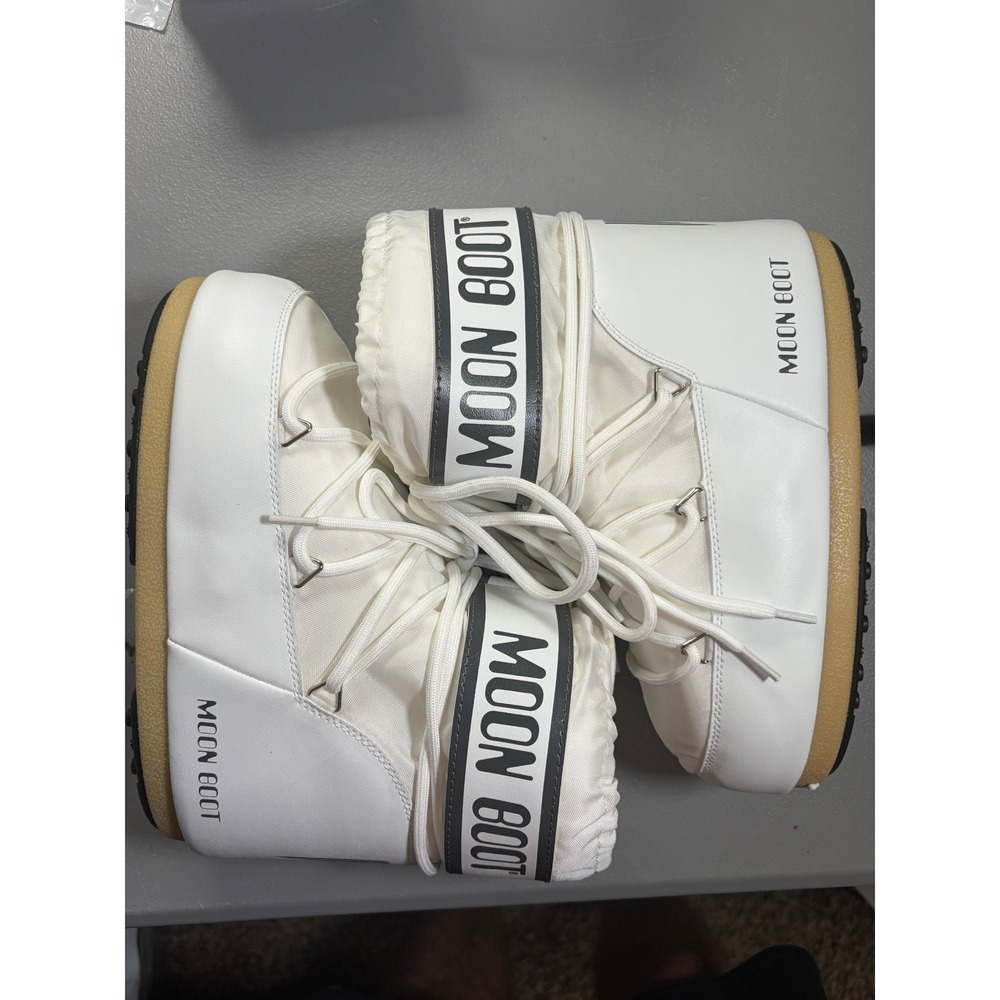 Moon Boot Icon Nylon Snow Boots White NWT EU 40/42 UK 7 US Mens 8/8.5